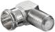 Goobay 12435 Winkeladapter: F-Stecker (Quick) > F-Buchse 90° - Adapter-Stecker aus Zink