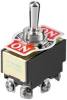 Goobay 10114 Mini toggle switch, 2x ON – OFF – ON, 6 pins with screw terminals