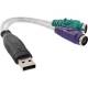 Inline 33386 ® USB zu PS/2 Konverter, USB Stecker an 2x PS/2 Buchse für Maus und Tastatur