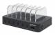 Manhattan 102254 6-port USB charging station Six USB-A ports, up to 2.4 A/5 V per port, 50 W total output power, black