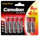 Mignon battery CAMELION Pus Alkaline 1.5 V, LR6 type AA, blister of 8+4