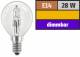 Halogen-ECO-Tropfenlampe PHILOS, P45, E14, 230V, 28W, klar, dimmbar