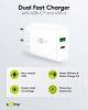 Goobay USB-C™ PD GaN Dual-Schnellladegerät (30 W) weiß, w