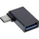 InLine® USB 3.2 Gen.2 Adapter, USB-C Stecker an A Buchse 90° gewinkelt OTG