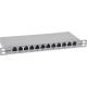 InLine® 25,4 cm ( 10 Zoll ) Patchfeld Cat.6A 0,5HE 12-fach, lichtgrau, RAL7035, mit Staubschutz