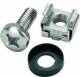 Telegärtner fastening set for distribution boards, cage nut with screw