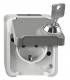 Merten MEG2416-8029 Socket outlet, m.BRS light gray abschl.versch. AQUASTAR