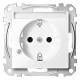 Merten MEG2303-0325 Socket outlet BRS, Ko. + Signature field StK aktivwhite gl.Sys.M