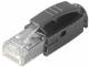 Telegärtner 100007451 J80026A0001 STX IP20 RJ45 plug, AWG24-27 Cat.6 black