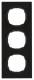 Berker 10132616 frame 3-fold flat R.8 glass black