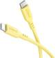 Goobay Silikonkabel USB-C-Silikonkabel, 1,5 m, gelb - 60 W, 3 A, weiches und robustes Ladekabel für USB-C-Geräte