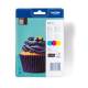 BROTHER LC-123 ink cartridge cyan magenta and yellow standard capacity 1-pack blister without alarm