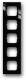 Busch Jaeger 2CKA001754A4413 BJ 1725-281 Abdeckrahmen 5f Busch-axcent schwarz