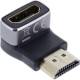 InLine® HDMI Adapter, HDMI A Stecker / Buchse, 90° unten, 8K UHD