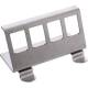 InLine® Keystone SNAP-In Metall-Modulhalter, 4-fach für Hutschiene