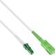 InLine® LWL Simplex Kabel, FTTH, LC/APC zu SC/APC, OS2, weiß, 2 m