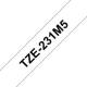 Label tape Brother 12 mm x 8 m white/black (pack of 5)