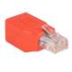 StarTech.com Crossover adapter - RJ-45 (M) - RJ-45 (F) - Gigabit - ( CAT 6 ) - red