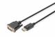 DIGITUS DP adapter cable, DP - DVI St/St, 3.0m, locking