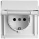 GIRA 041066 SCHUKO-Steckdose Klappdeckel BSF TX44 (WG UP) Reinweiß