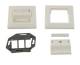 Synergy 21 S216327/S216364 Dosen TP, underfloor, 3-way, CAT6A, Keystone Slim-line/Short 3P, pure white, 