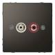 Merten MEG4350-6052 socket for audio connection mocha metallic
