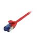 Patchkabel RJ45, CAT6A 500Mhz, 0,15m, rot, U/FTP, slimline rund d=3,8mm, TPE/LSZH(Superflex), AWG32, Synergy 21