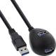 InLine® USB 3.2 Gen.1 Verlängerung, A Stecker auf 2x A Buchse, Standfuß, 2m