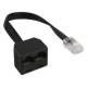 InLine® ISDN Verteiler, 1xRJ45 ST / 2xRJ45 BU, (8P8C) o. Endwiderstände, 0,15m
