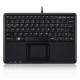 Perixx PERIBOARD-510 H PLUS ES, Mini USB-Tastatur, Touchpad, Hub, schwarz