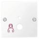 Merten MEG4844-0325 central plate, pneumatic button SHINY aktivwhite. Sys.M