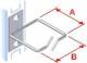 Triton 48,3 cm ( 19 inch ) accessory Single cable bracket, A80xB80mm, exterior, front o