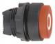 Schneider Electric ZB5AL432 pushbutton above, round red O groping