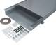 Hager BKWD600080 Floor duct flush with screed with tray and seal, sheet steel 600x(80-120) mm