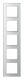 Jung AC585GLWW Frame 5-fold 84x368 mm, AC 585 GL WW