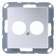 Jung A562-2AL Cover for 2 speaker jacks, A 562-2 AL aluminum