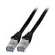 Patchkabel RJ45, CAT6A 500Mhz, 3m, schwarz S-STP(S/FTP) außen, hochflexibel, TPE, AWG26/7,