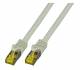 Patchkabel RJ45, CAT6A 500Mhz, 0,15m, grau S-STP(S/FTP) LSZH, mit Cat.7 Rohkabel,
