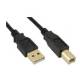 InLine USB 2.0 cable, A to B, black, contacts go