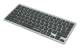 Manhattan 180566 Ultra Slim Dual-Mode Kabellose Funktastatur Dt. QWERTZ-Layout, Bluetooth® 3.0 und 2.4 GHz USB Wireless Tastatur; für Computer, Smartphones und Tablets; unterstützt Windows®, macOS® und mehr; silber/weiß