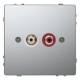 Merten MEG4350-6036 socket for audio connection stainless steel