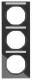 Berker 10132225 Frame 3-way with B-field R.3 glossy black