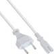 InLine® Netzkabel, Netzstecker auf Euro 8 C7 Stecker, weiß, 1,5m