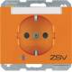 Berker 41107114 Steckdose SCHUKO mit Kontroll-LED, Beschriftungsfeld K.1