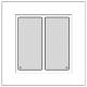 Issendorff 30195 LCN GT2W Glas-Tastenfeld weiß mit 2 Tasten 2/10LEDs 