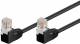 Goobay 96087 CAT 5e patch cable 2x 90° angled, U/UTP, black - CCA copper mixture, 2x RJ45 plug 90° (8P8C)