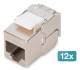 DIGITUS CAT 6A compact body Keystone module shielded tool free connection 12 pcs.