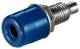 Goobay 11732 Bananenbuchse mit Gewinde 4 mm, mit 2 Muttern, blau