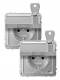 Merten MEG2318-7260 SCHUKO socket BRS folding + writing. paragraph 2gl. aluminum AQUA