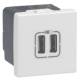 GGK 16827 M45/USB-Ladesteckdose 45x45 mm RAL-Weiß